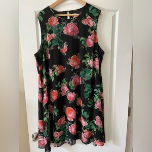 Calvin Klein Swing Dress with sheer overlay. Size 22